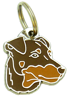 GERMAN HUNTING TERRIER SMOOTH BROWN - pet ID tag, dog ID tags, pet tags, personalized pet tags MjavHov - engraved pet tags online